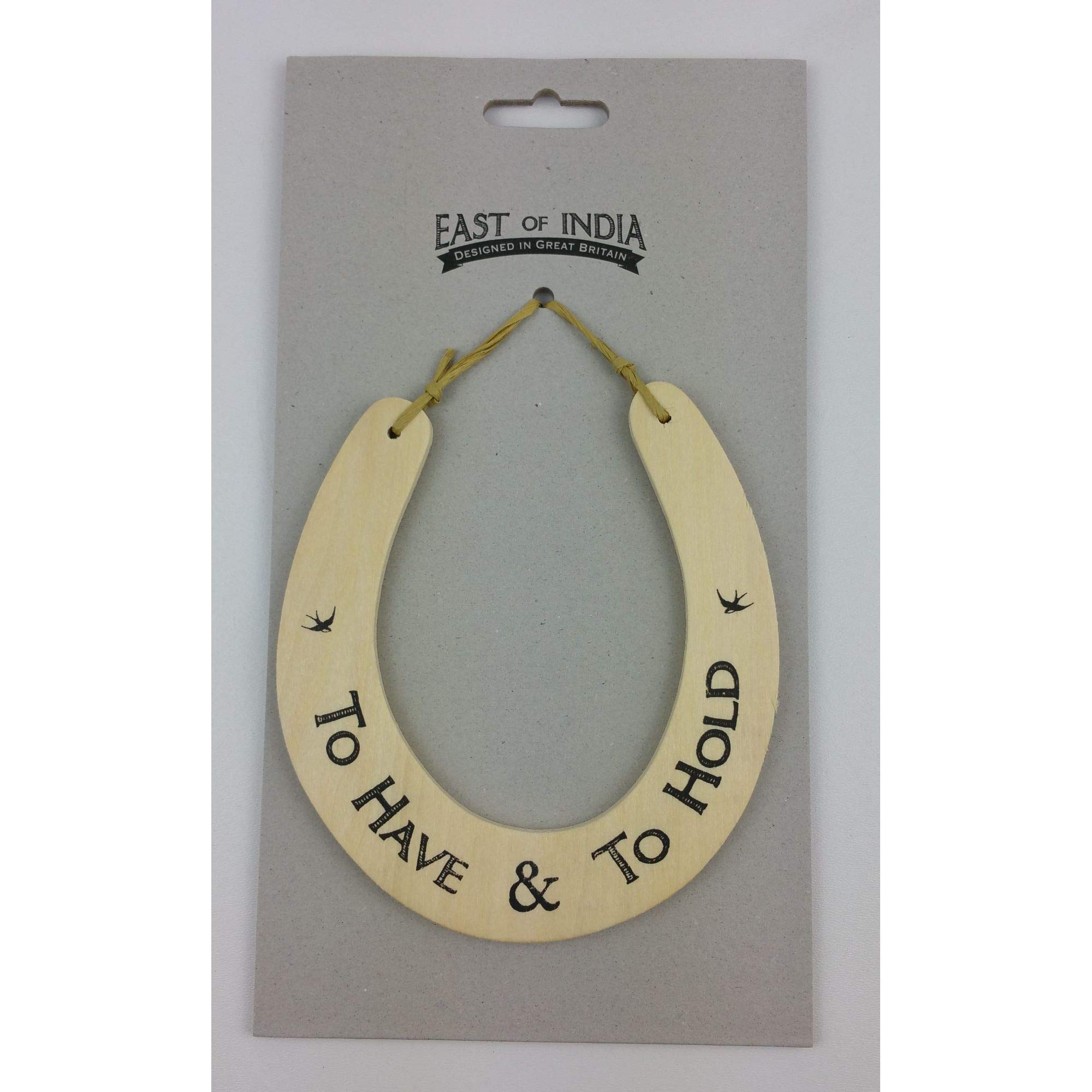East of India Plywood Horseshoe To Have To Hold Wedding Good Luck