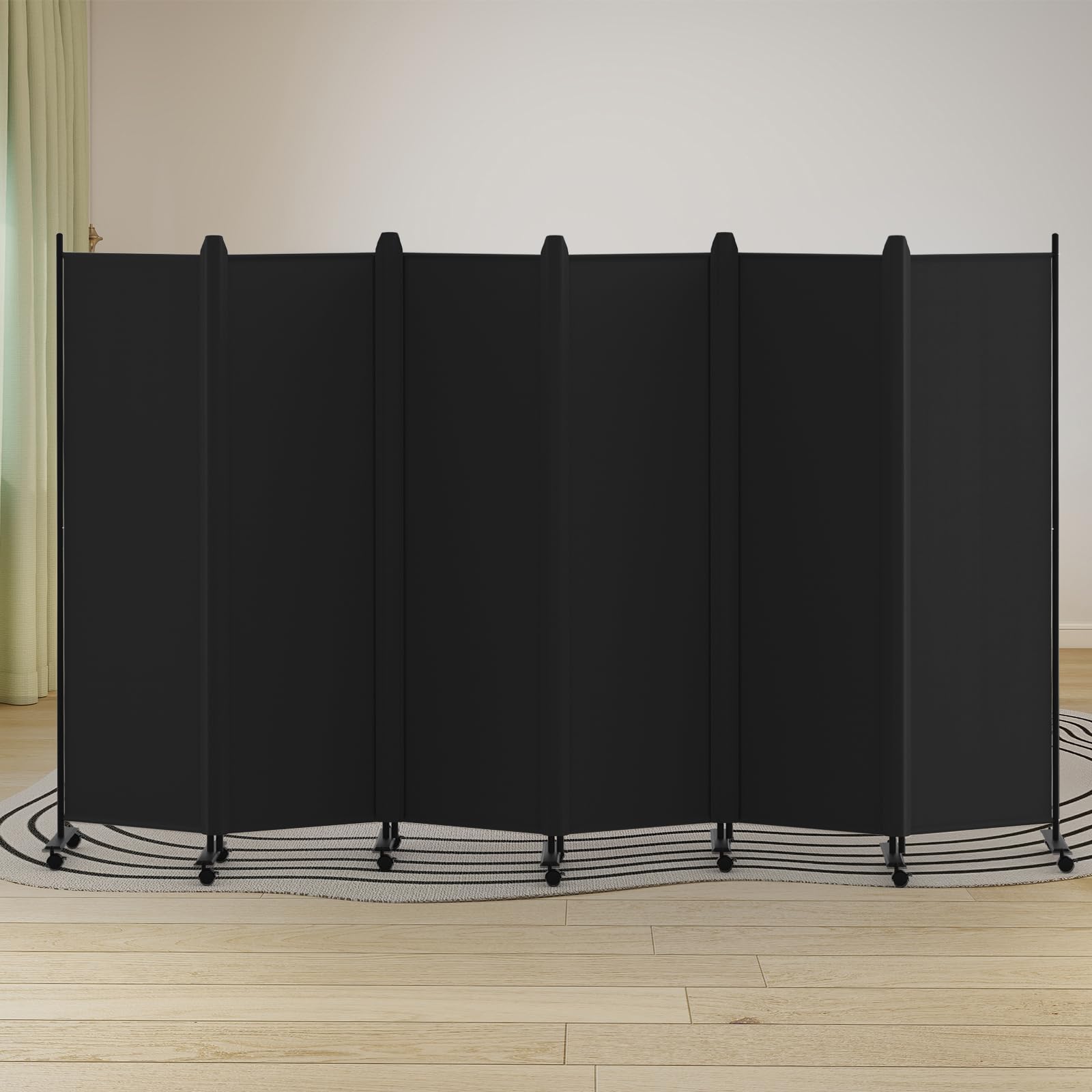 【新品】パーテーション 6連 間仕切りキャスター付 高さ183x幅373cm Amazon｜Kokorona パーテーション 間仕切り6連 キャスター付き 高さ