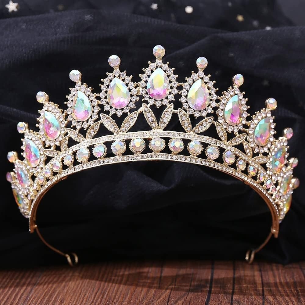 Elegant Crystal Tiara for Women, Rhinestone Bridal Crown, Princess Hair Accessory for Weddings, Proms & Special Occasions