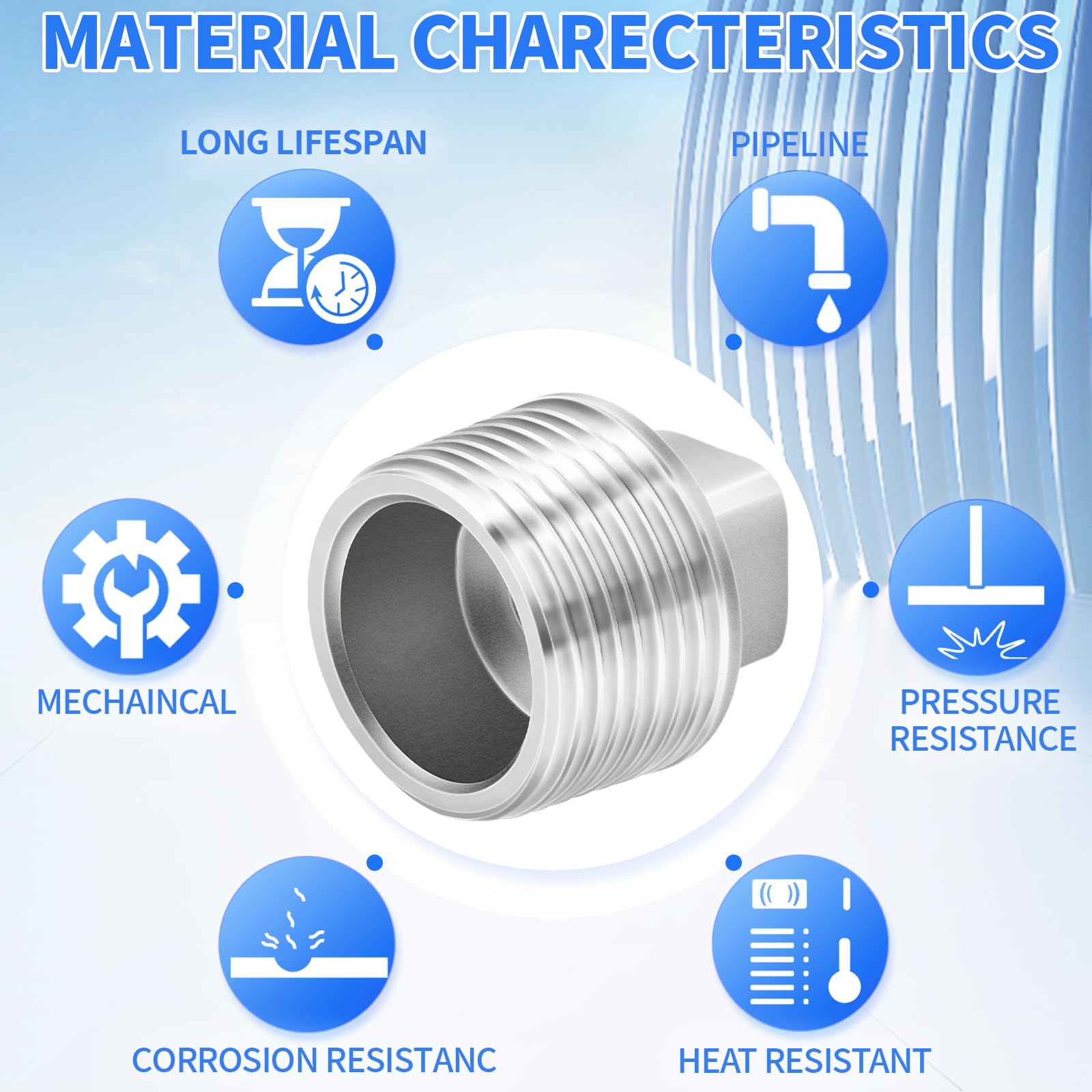 Snapklik.com : ChillWaves 304 Stainless Steel Pipe Fitting, Outer ...