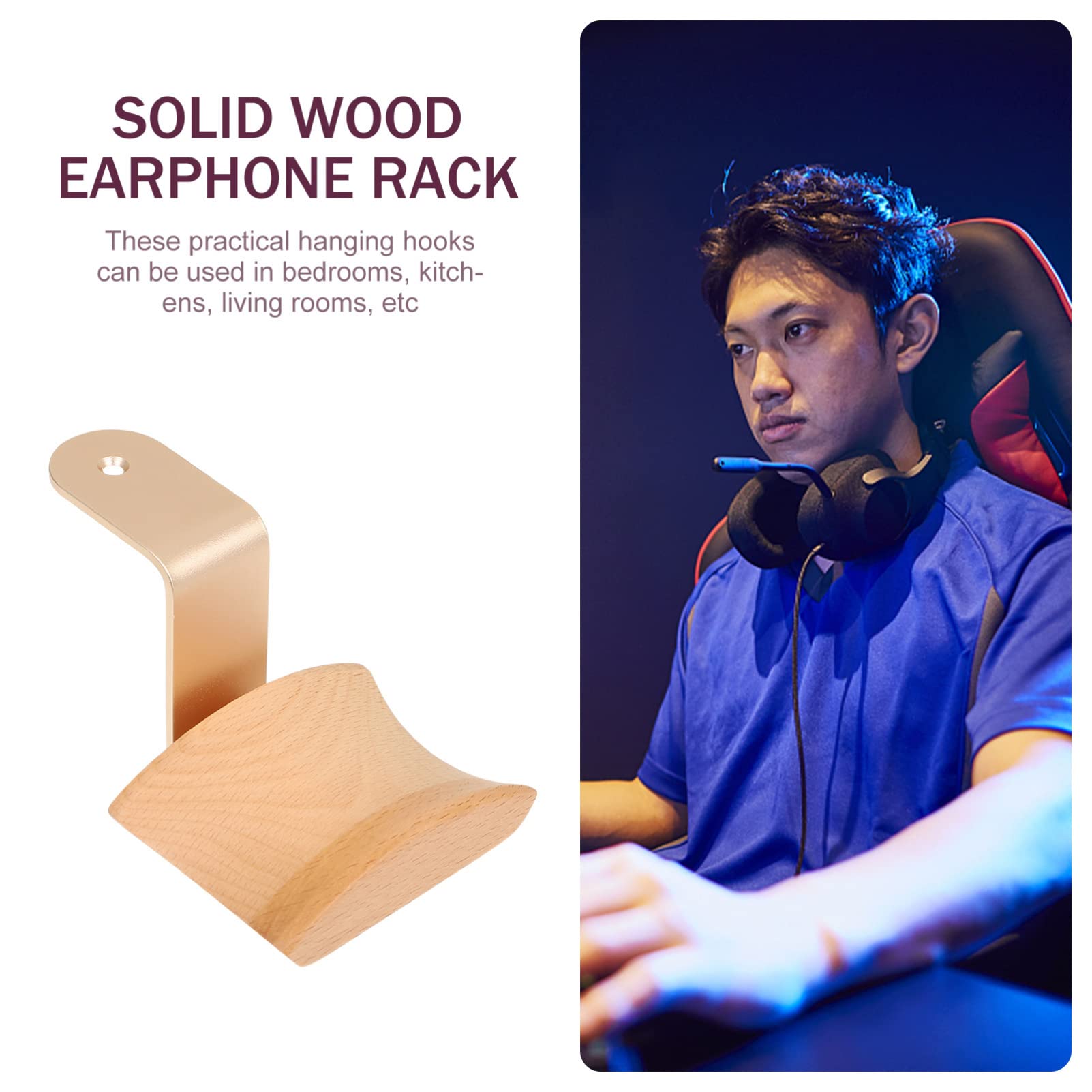 Cabilock 4piezas Soporte De Auriculares De Metal Para Escritorio Gancho Colgante Estable Para Auriculares y Accesorios De Gaming Diseño Anticaída Para Hogar y Estudio Para Espacios