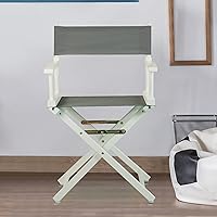 Vista 276 de Silla de Director de 18" Marco Blanco Lona Rosa