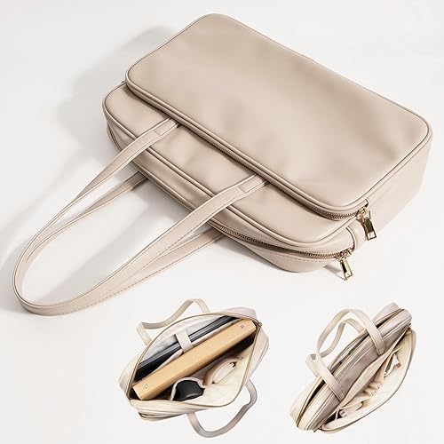 Miniatura 2 de Bolsa para computadora portátil de 14 pulgadas para hombres y mujeres, maletín para negocios, oficina, viajes, trabajo, bolsa de transporte con