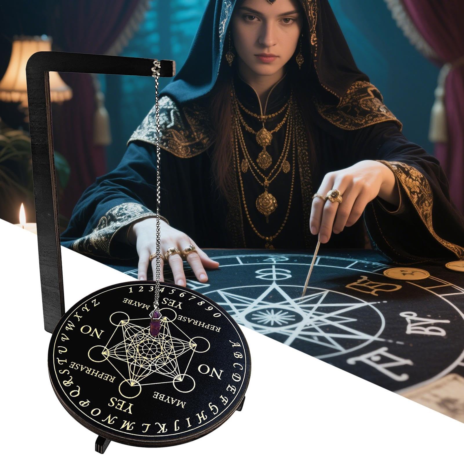 Pendulum Board Per Divinazione | Tavola Altare In Legno Per Pendolo,Strumento Rituale Fatto A Mano Per Lavoro Energetico Spirituale E Meditazione Verticale