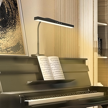 ANINO立式钢琴灯，调节高度与方向，三种可调光模式，定时护眼LED音乐灯