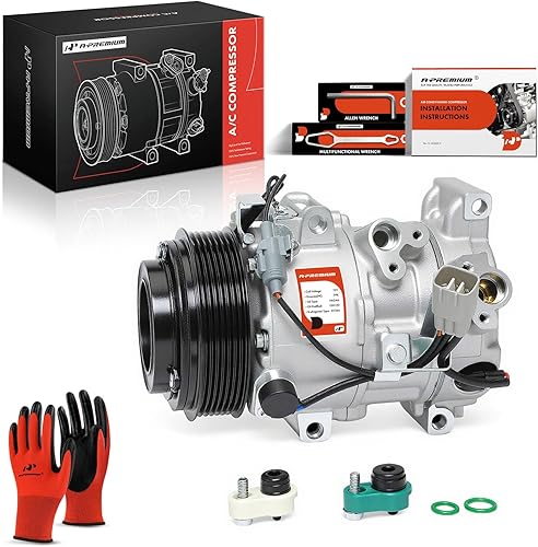 A-Premium Compresor de aire acondicionado de CA con embrague compatible con Lexus GS300 3.0L 2006, GS350 3.5L 2007-2011, IS250 2.5L 2011-2013, IS350