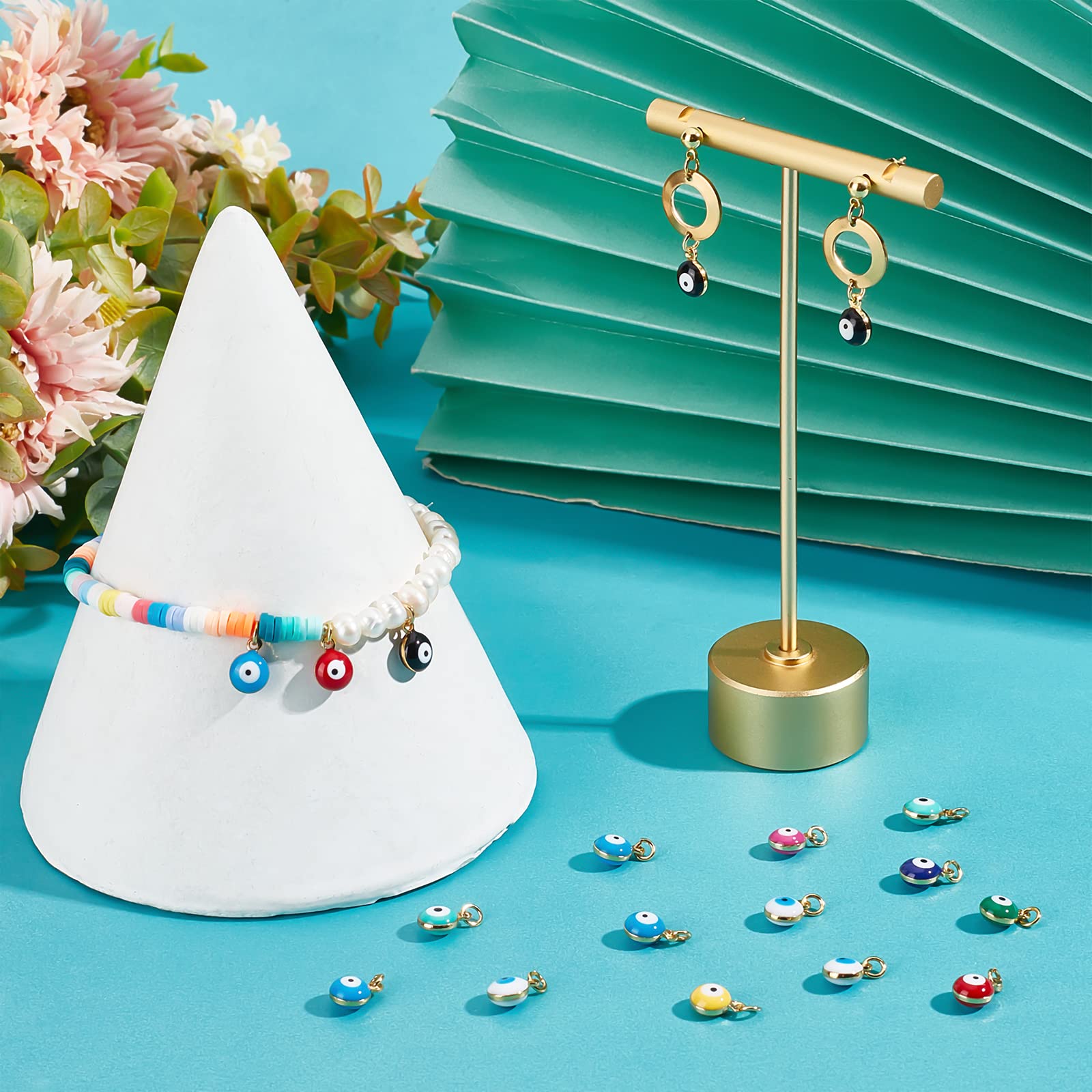 Beebeecraft 40 Stks/doos 2 Kleuren Klavertje Vier Bedels 18K Goud & Platina Plated St. Patrick's Day Shamrock Good Luck Hanger Charm met Jump Ring voor Sieraden Maken, 11x9x1mm, 18K goud en platina