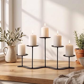 AJART Fireplace Candle Holder - 17 inch Candle Stand for Table Centerpiece