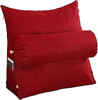 Vista 12 de Almohada de cuña para dormir después de una cirugía, almohada de lectura con soporte ajustable para el cuello para cama, sofá, cojín de espalda