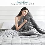 Cottonblue Sherpa Couverture pondérée en polaire 15lbs pour les adultes lit Queen size, doux Cozy Flannel Blankets lourds lancer pour calmer le sommeil relaxant, couverture chaude floue pour canapé lit, 60x 80 pouces, gris