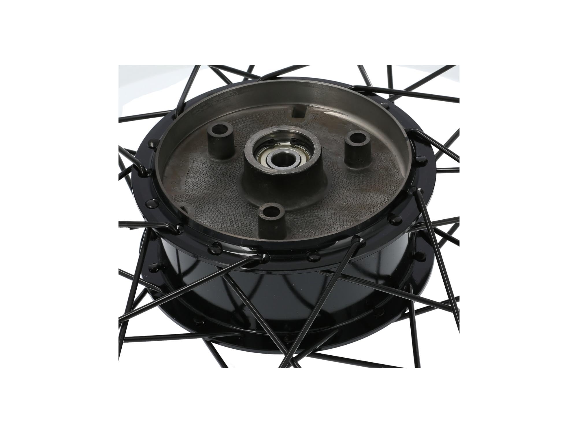 AKF Tuning-Komplettrad hinten 3,0x16"" Alufelge + Nabe und Speichen schwarz + Reifen 90/80 Heidenau K63