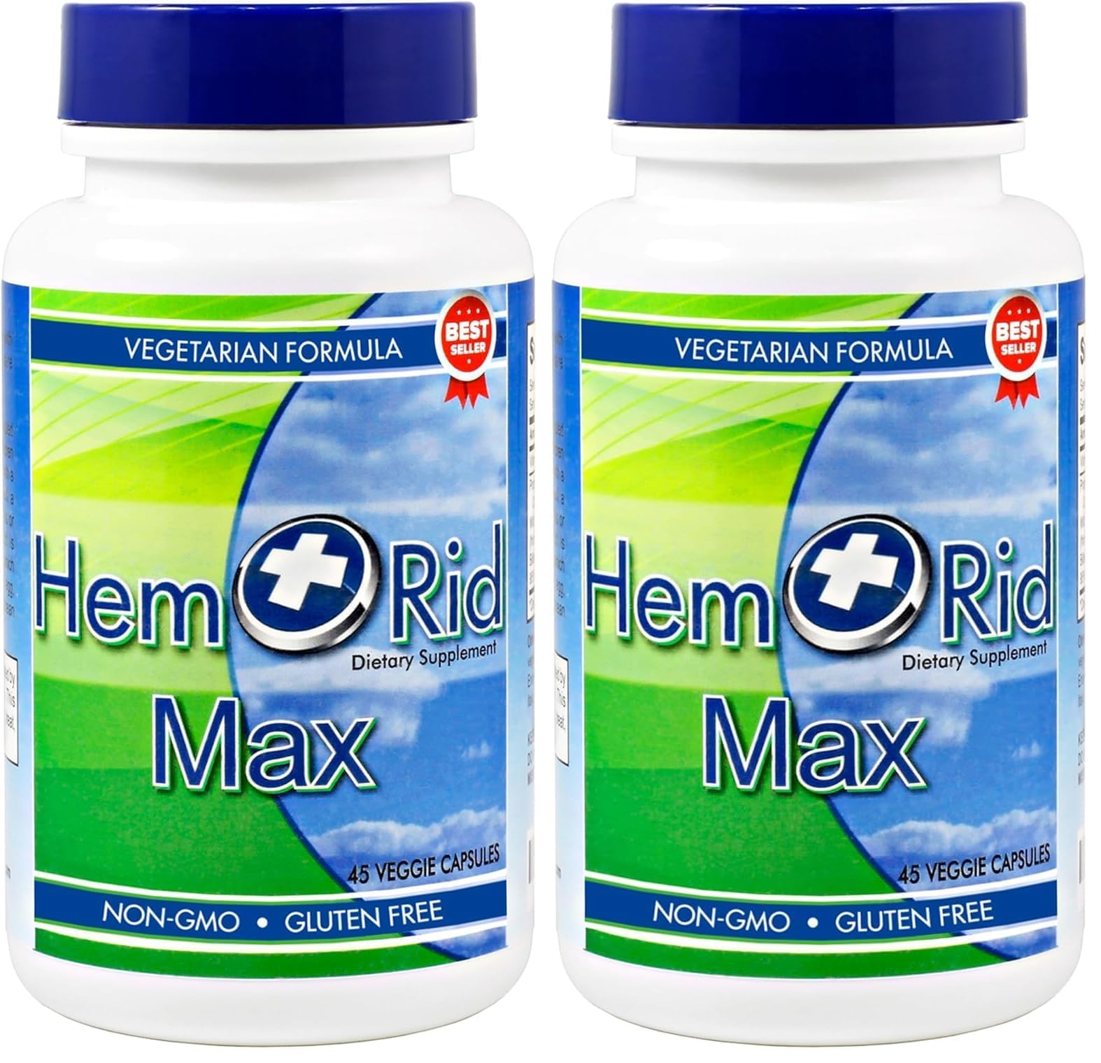 HemRid Max: Natural Hemorrhoid Relief Supplement for Discomfort - Made in The USA (Pack of 2)