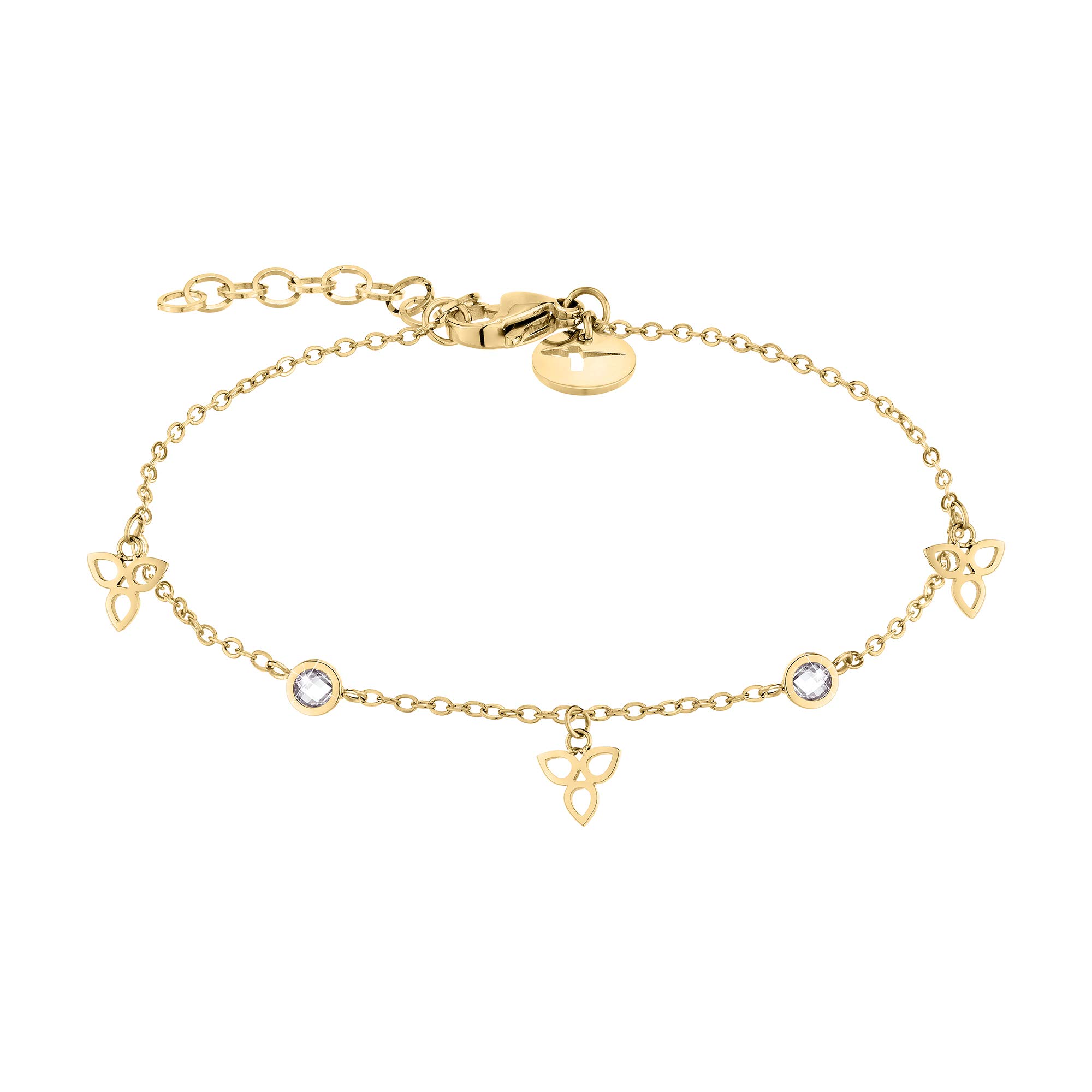 Tamaris Women's Stainless Steel Bracelet, 21 cm, Stainless Steel, Cubic Zirconia