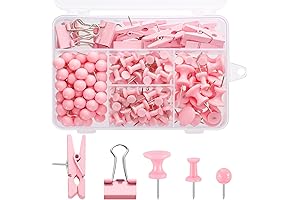 200PCS Thumb Tacks, Decorative Pink Push Pins for Office Decor
