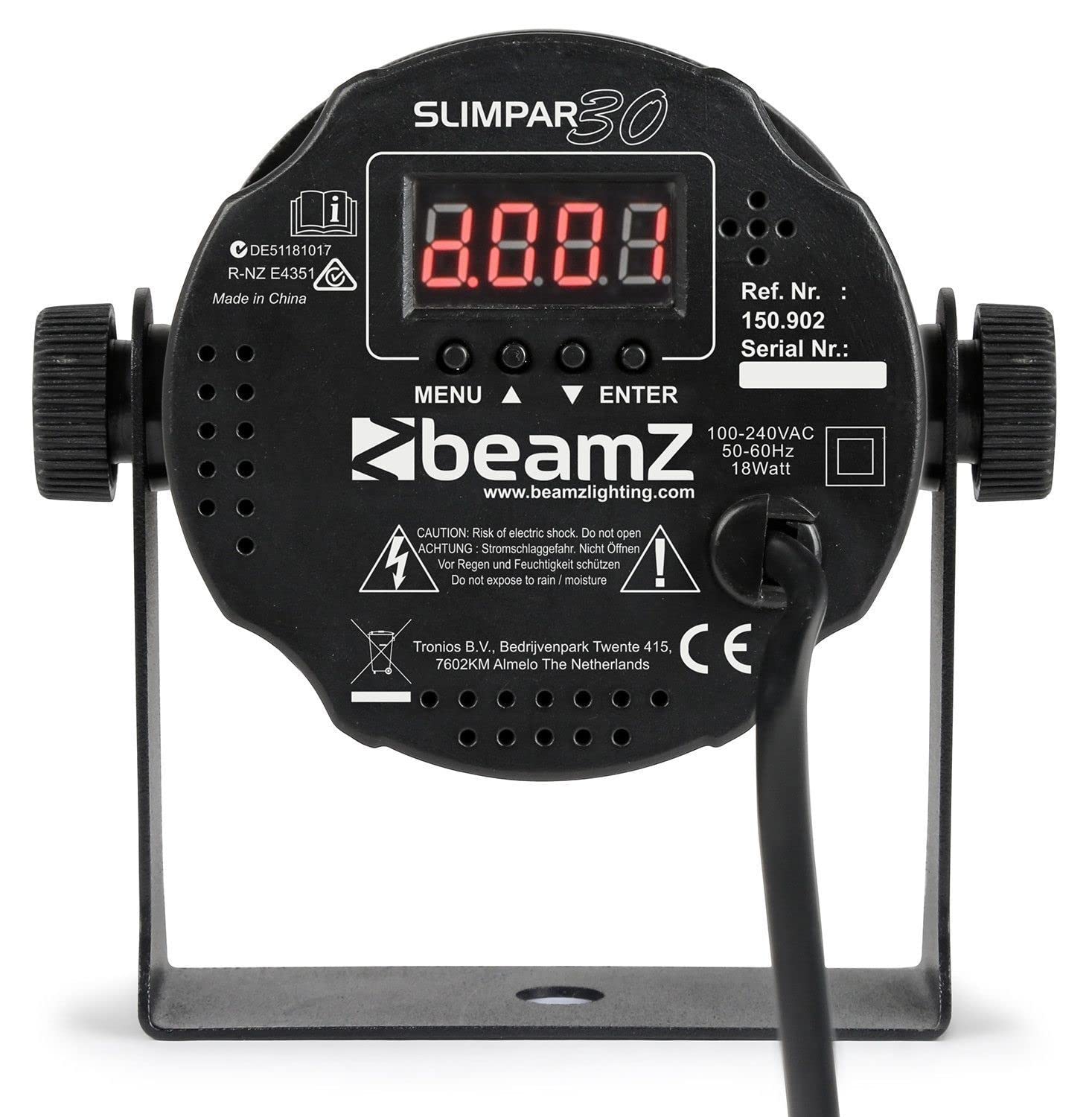 BeamZ SlimPar30 3er Set Discolicht Partylicht Set mit 3x PAR LED Disco Licht Party Lichter, 3 LED-Discoleuchten für Partybeleuchtung oder für DJs, Bühnenbeleuchtung Set