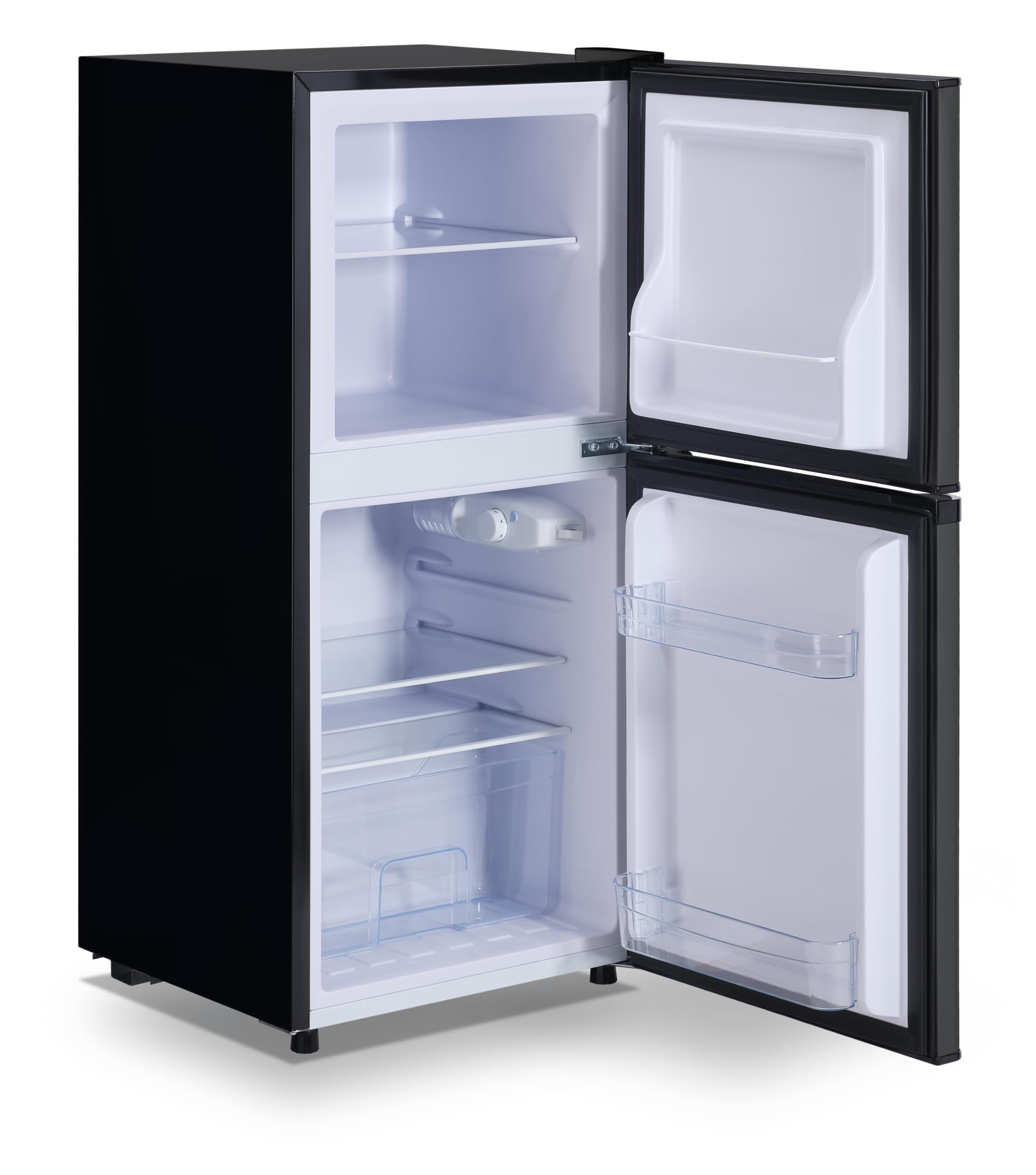 TACOOL 4.0 Cu.ft Mini Frdge with Freezer Two Door Mini Fridge Black | Fridge.com
