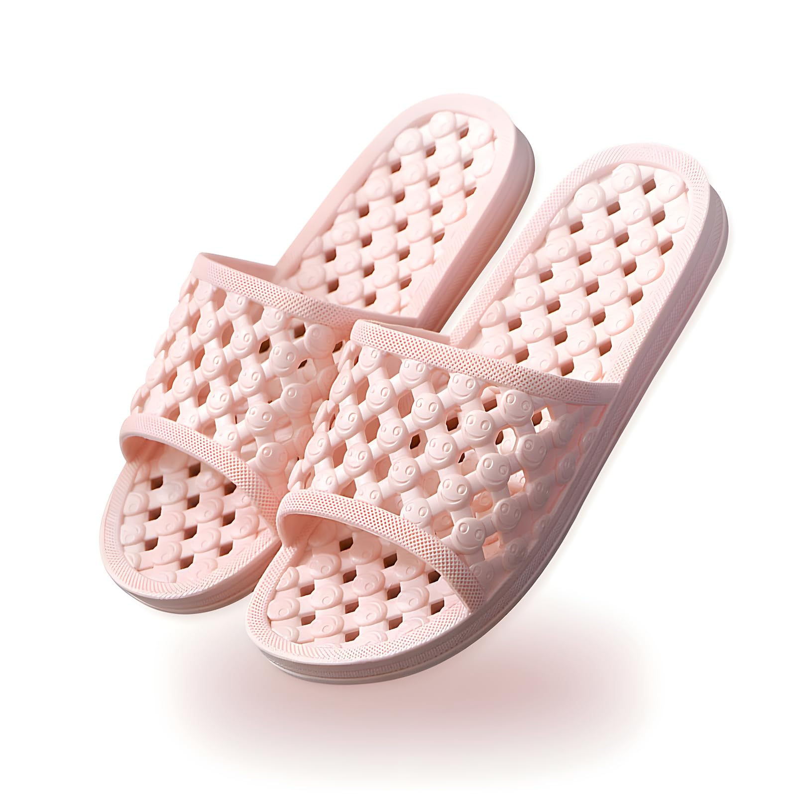 AYYDMY Shower Shoes Quick Drying Slippers for Women Men, Non Slip House Shoes Cushioned Thick Sole Bathroom Slippers Indoor Outdoor Soft Platform Sandals for Living Room College Dorm Beach SPA Gym Pool