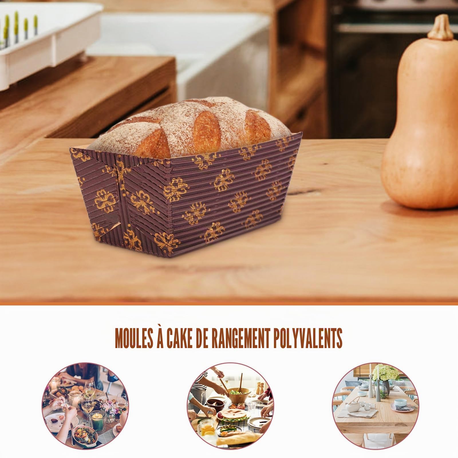 UPKOCH Lot de 25 Moules À Cake Jetables en Papier Résistants À La Chaleur 3.74X1.97X1.57 Pouces pour Cuisson Pain Gâteau Muffins Réceptions Cuisine