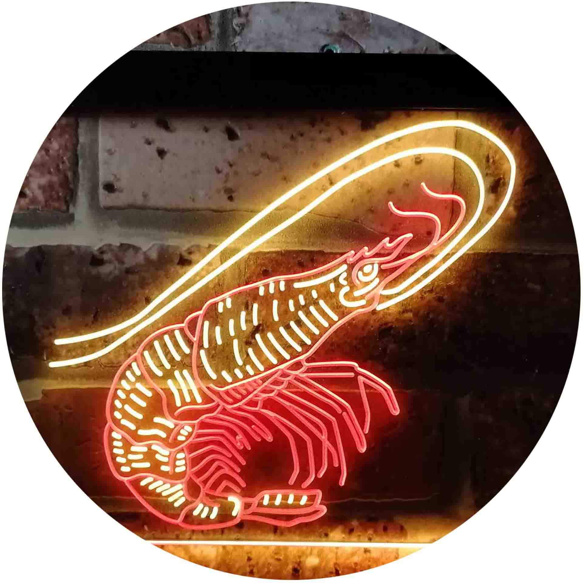 【即完】NEON SIGN 17AW セットアップ Amazon.com : ADVPRO Shrimp Seafood Ocean Display Dual Color LED