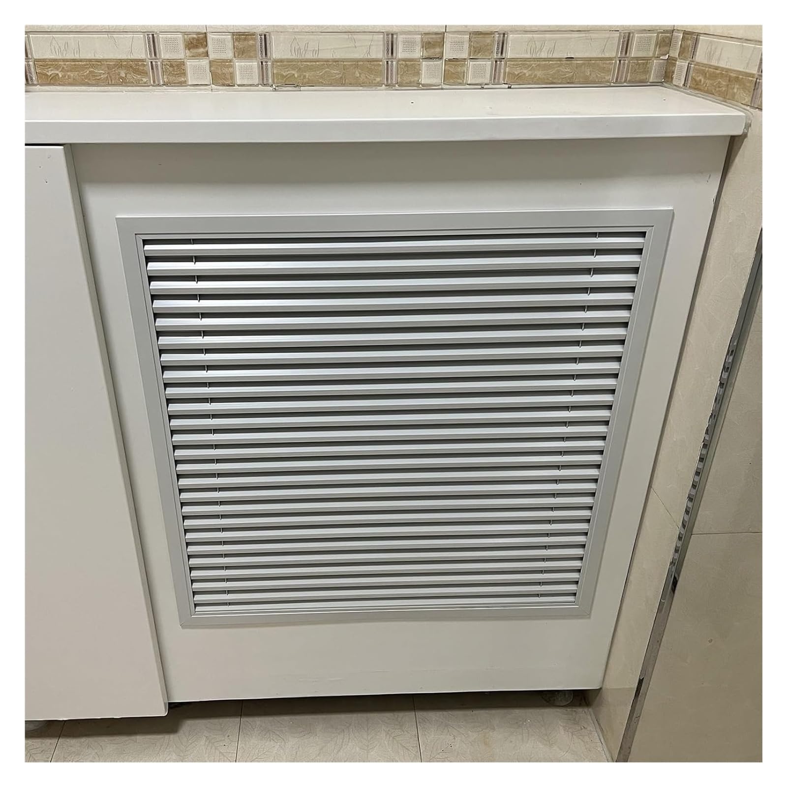 Griglia di ventilazione sotto l'armadio da 20-66 cm, regolabile, per soffitto/parete, registro di ventilazione ideale per casa/ufficio e facile da installare