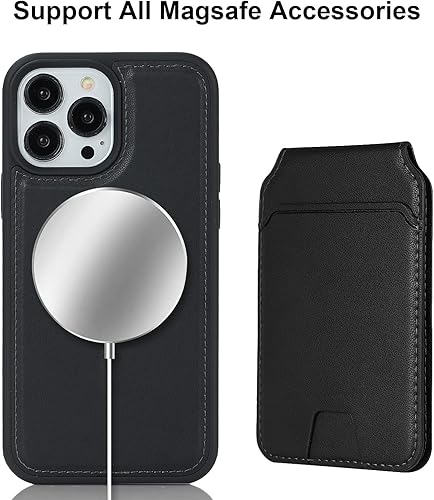 Miniatura 10 de Funda para iPhone 11 Pro Max con tarjetero de crédito, caja fuerte para iPhone 11 Pro Max, funda de cuero para mujer, compatible con mag Safe Wallet