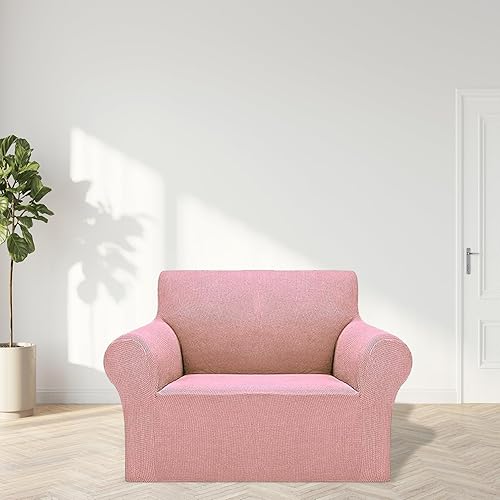 Vista 93 de Cupuamon Fundas elásticas para sofá de 3 cojines, funda protectora de muebles con parte inferior elástica de tela jacquard a cuadros pequeños