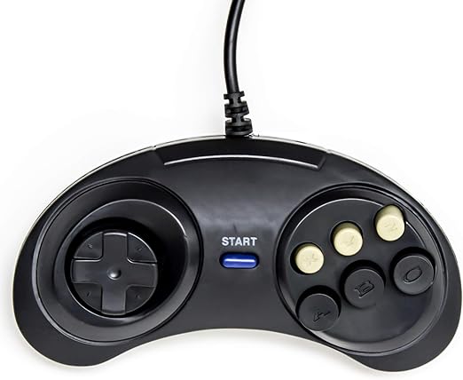 Old Skool Classic Sega Genesis Controller- 6-Button Game pad