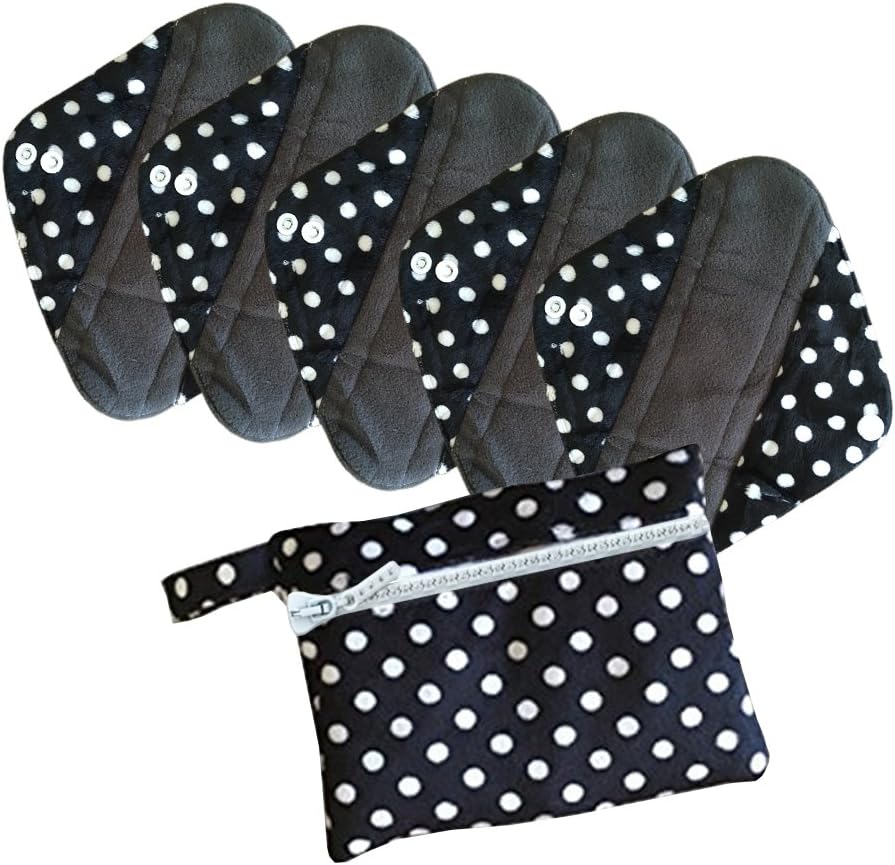 PeriodMate Cloth Menstrual Pads and Panti Liners (Polkadot, Small)
