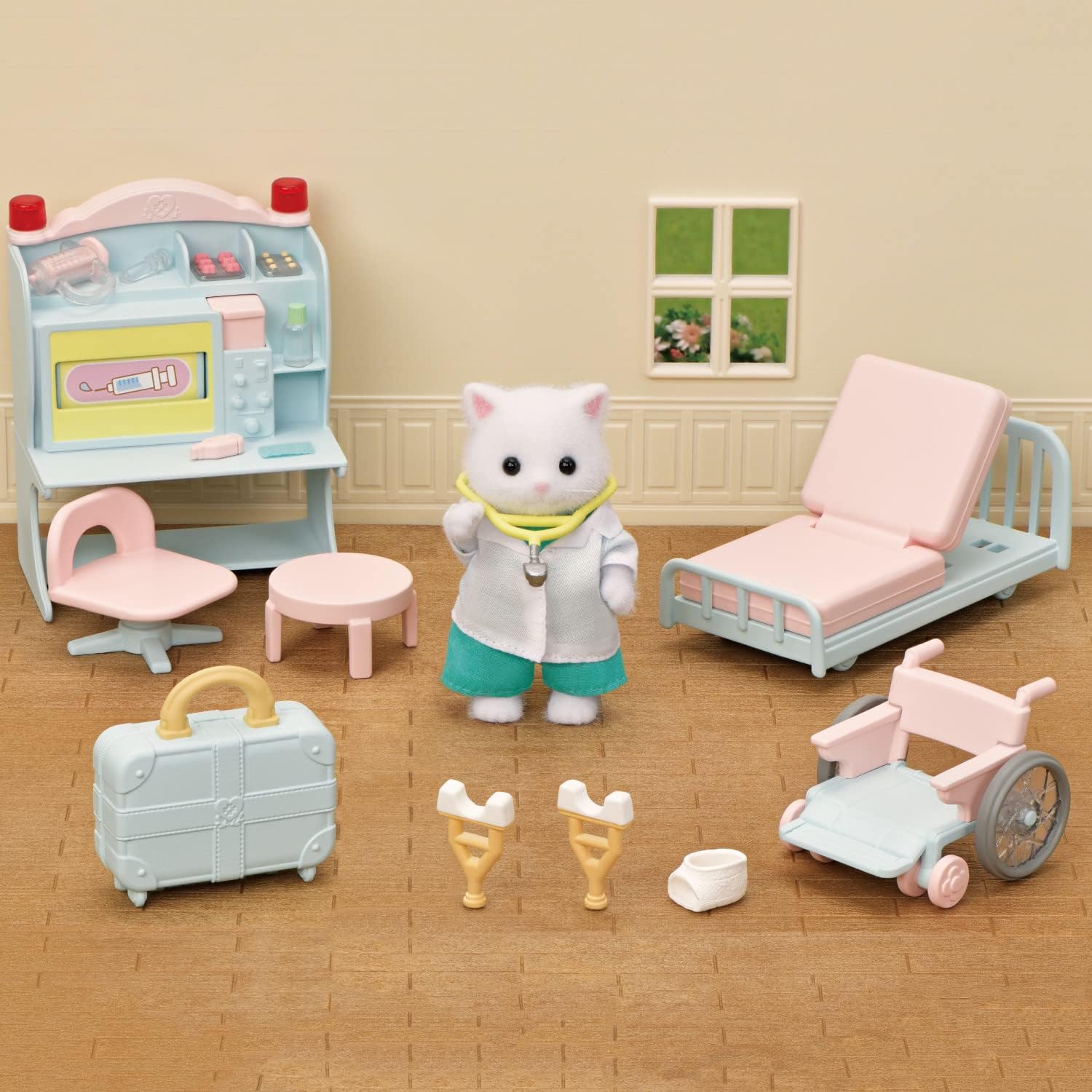 Calico Critters Village Doctor Starter Set de casa de muñecas con figura y accesorios Yaxa Calico Critters Village Doctor Starter Set de casa de muñecas con figura y accesorios Yaxa