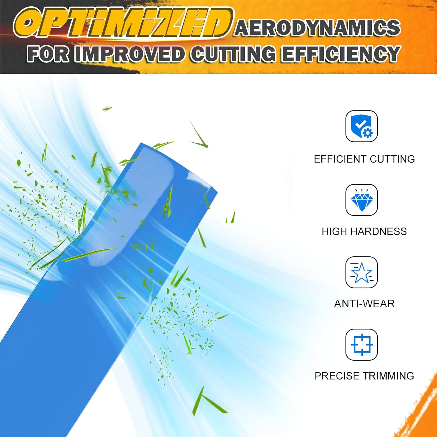 ILONPA 54" High Lift Mower Blades Set for Gravely 02961700 70763400 2961700 Ariens Zoom XL 54 Zero Turn with 54 inch Deck Lawn Mower Replace 02961700 70763400 2961700 (2 Pack), Blue