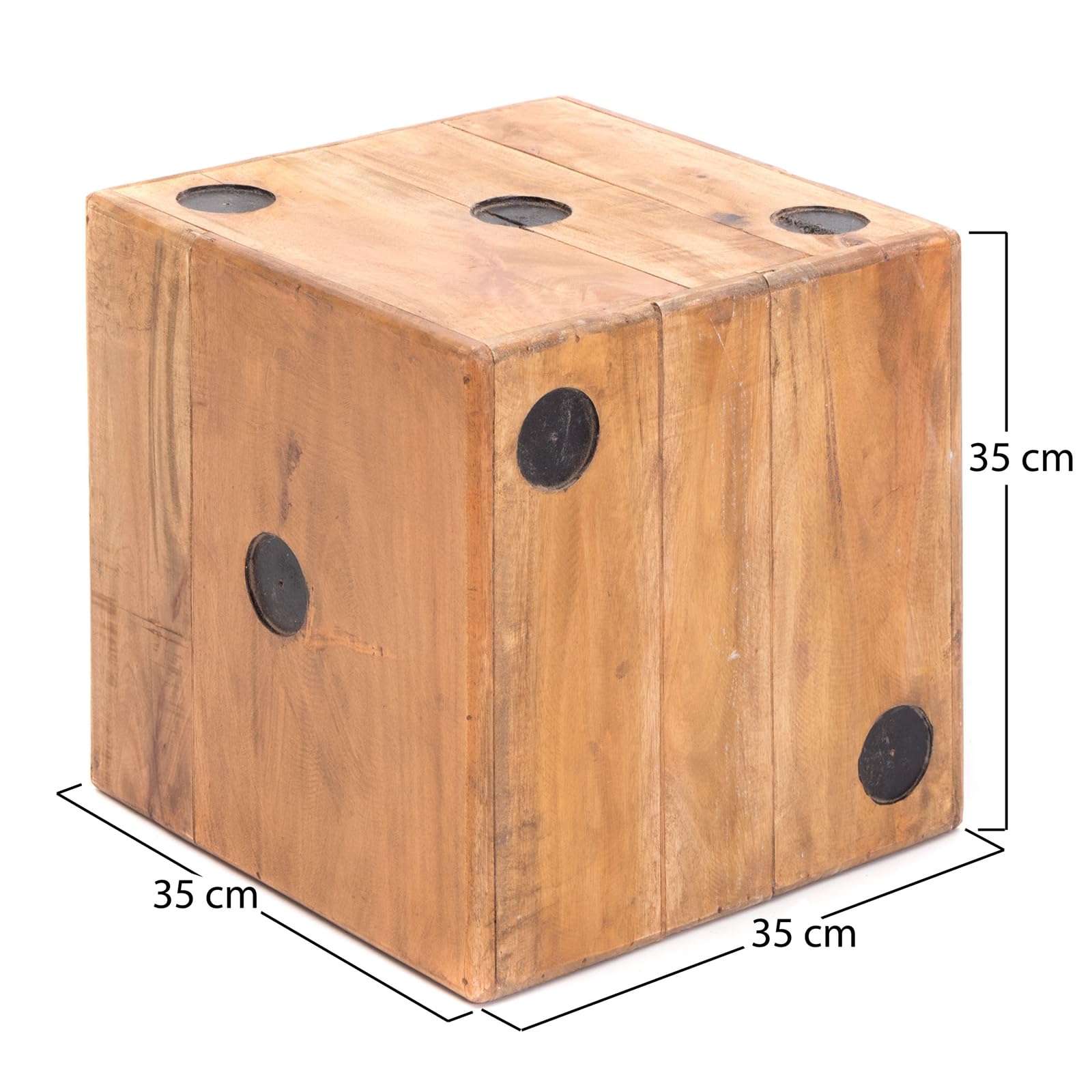 CUBO di Legno Game 35 | Legno Massiccio, 35 cm | Sgabello cubo, Sgabello cubo in Legno, Sgabello per Bambini, cubo per sedersi, Sgabello Floreale, Decorativo