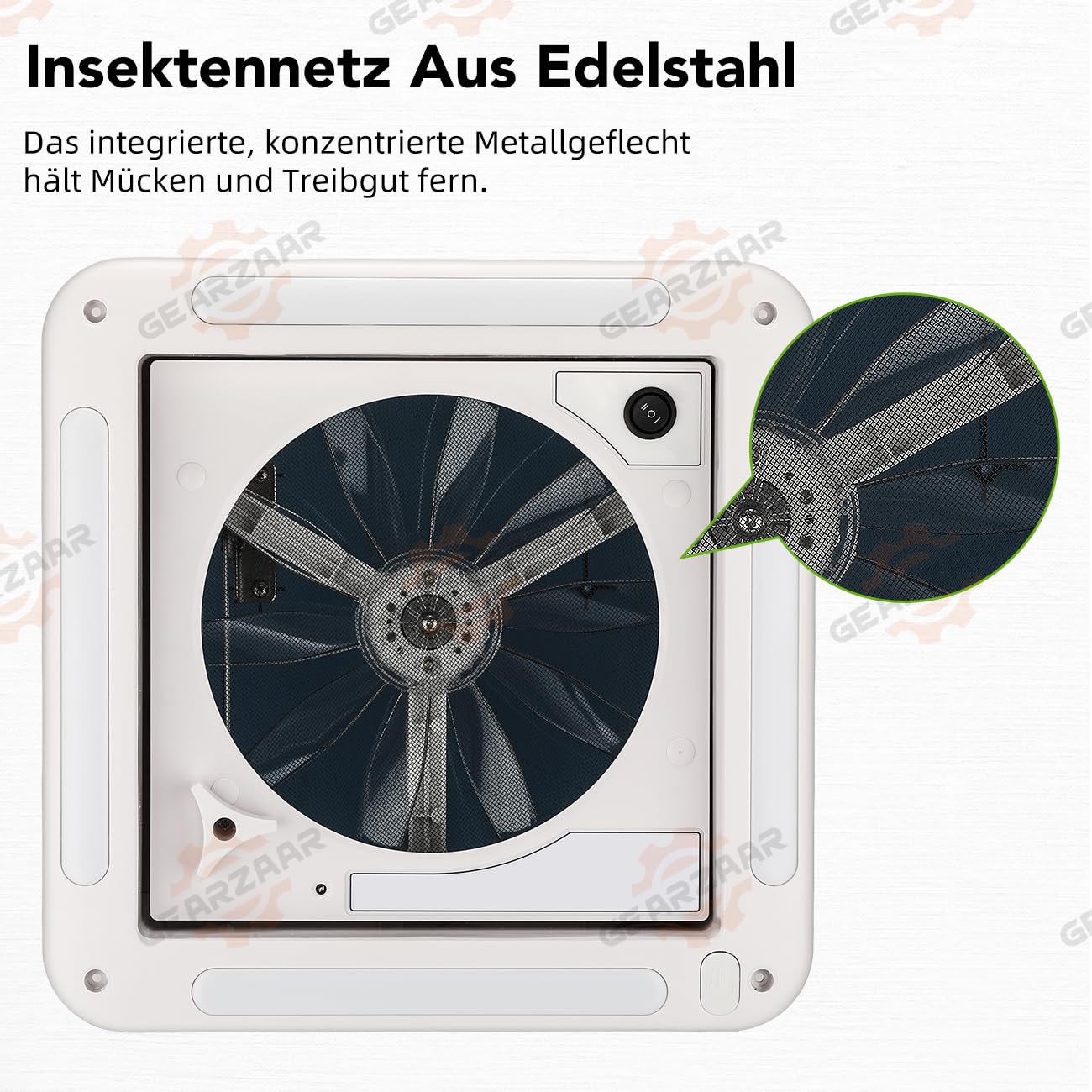Wentylator dachowy 12V z światłem LED do kampera, wentylator wywiewowy IP68 28x28cm, Cichy wentylator RV 20–65dB, wentylacja do przyczepy kempingowej, wentylator dachowy z oknem 36x36cm do