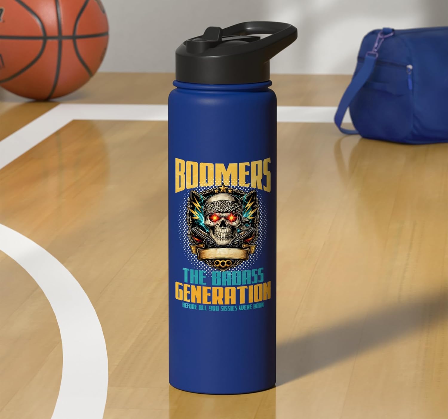 Boomers The Badass Generation Stainless Steel Insulated Water Bottle