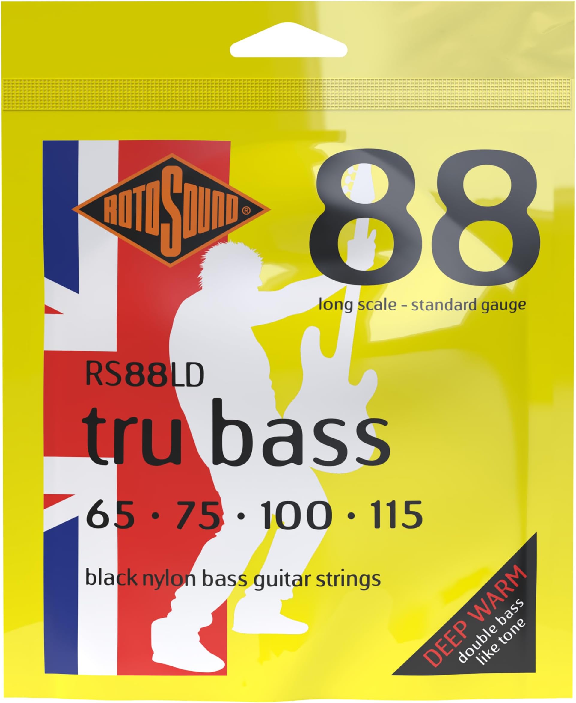 RS88LD Black Nylon Standard Gauge Flatwound Bass Strings (65 75 100 115)