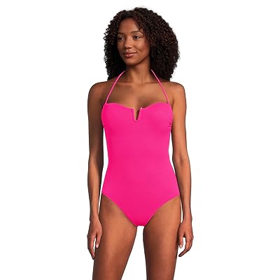 Tommy Bahama Island Cays Vfront Bandeau One Piece Women
