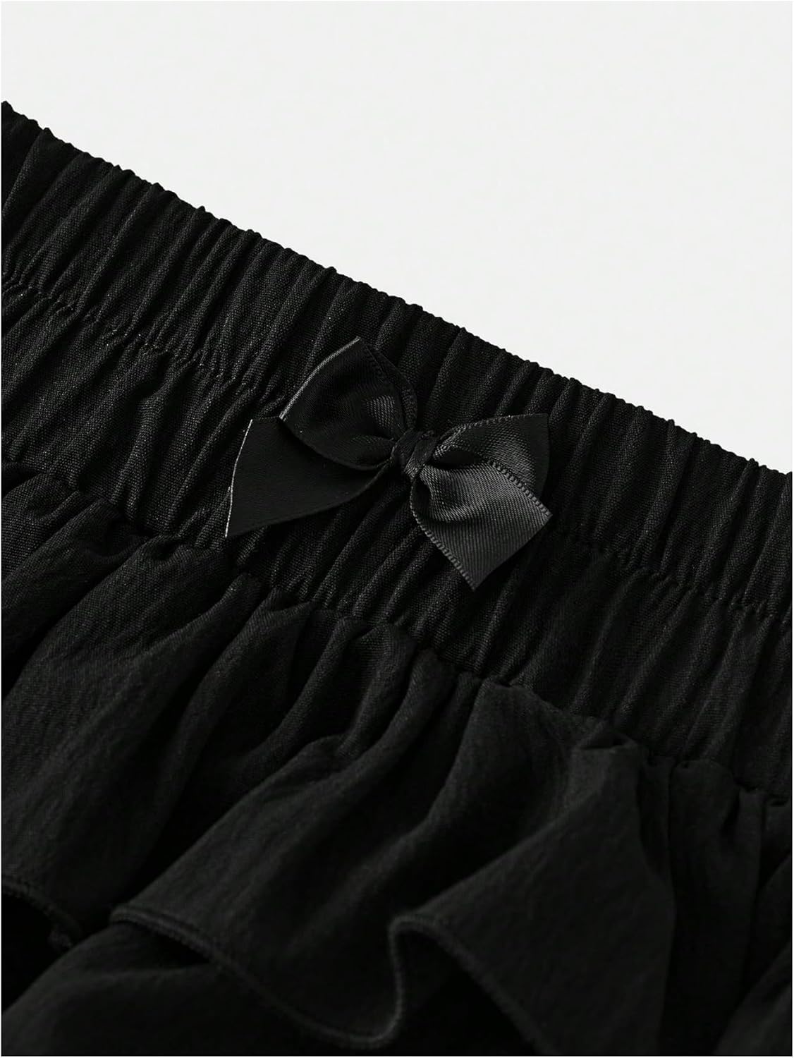 SOLY HUX Girl's Y2k Ruffle Mini Shorts Cute Bow Elastic Waist Layered Bloomers Skorts - Image 3