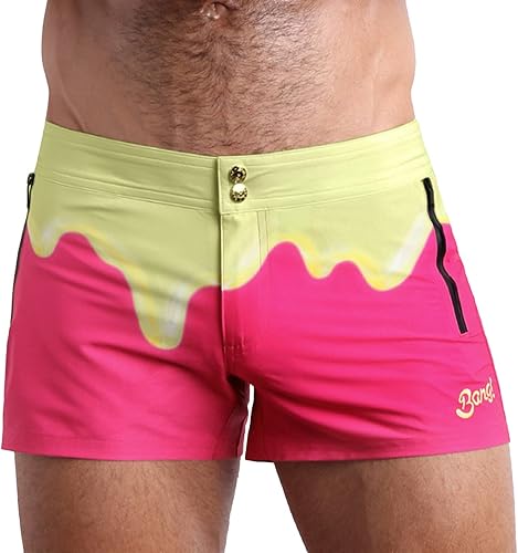 Bang Traje de baño para hombre, pantalones cortos de playa, elásticos, secado rápido, para todo uso, traje de baño de alta calidad, corte cuadrado