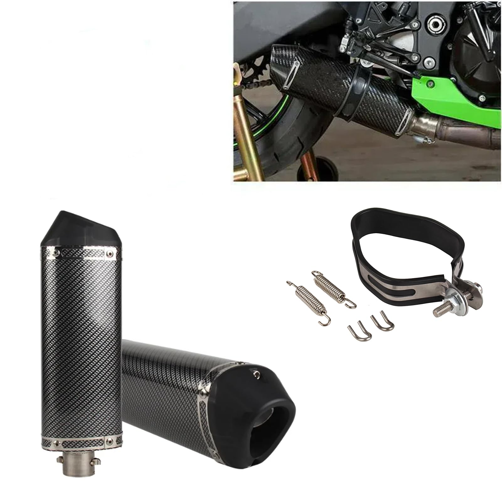 Amazon.com: DREAM MOTION Motorcycle Muffler 38mm Carbon