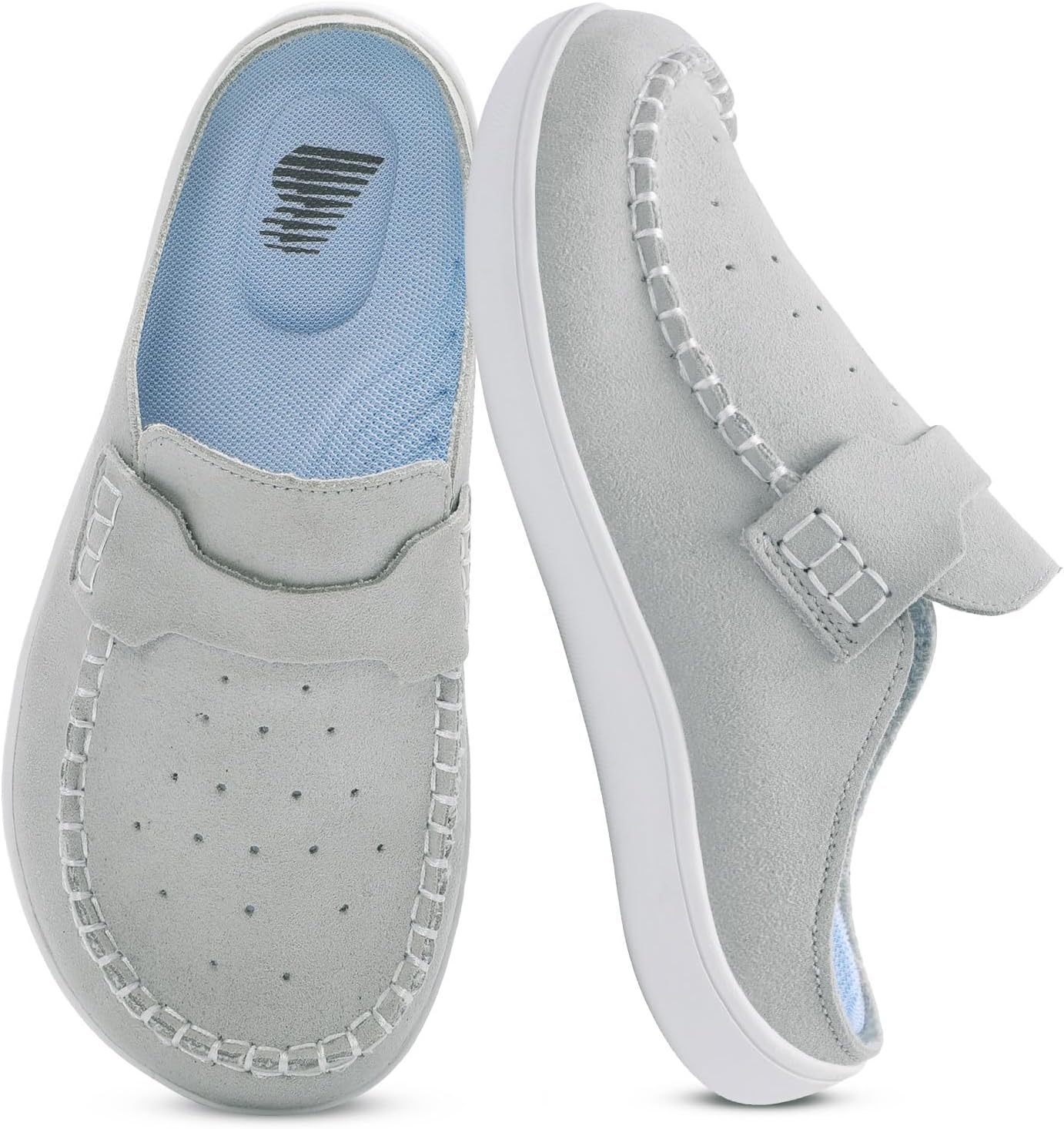 BARERUN Wide Slip on Shoes for Women Suede Mules Clogs Potato Shoes Barefoot Nurse Work Garden Travel Dress Flat Slippers Casual Indoor Outdoor Slides - Image 7