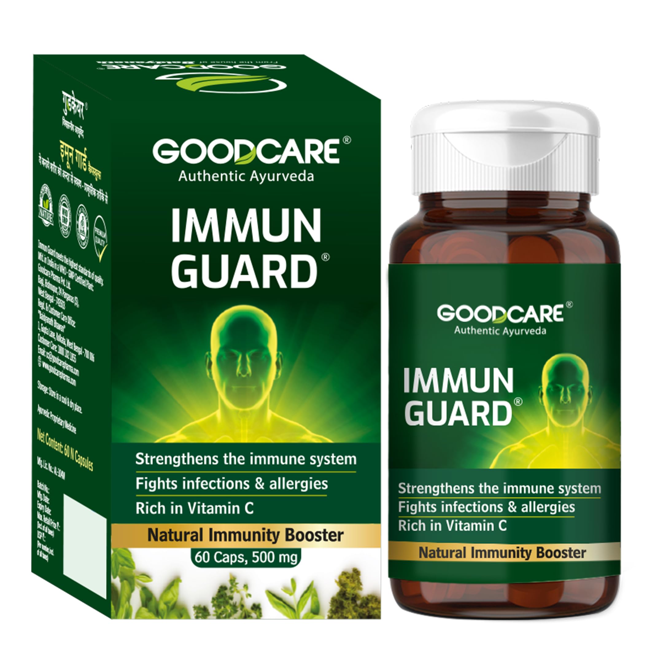 Goodcare Immun Guard - 60 Capsule | Natural Immunity Boosting Capsules| With Giloy, Ashwagandha, Amla, Tulsi and Other Ayurvedic Herbs| Promotes Metabolism, Digestion & Energy| For Men & Women-picture-21