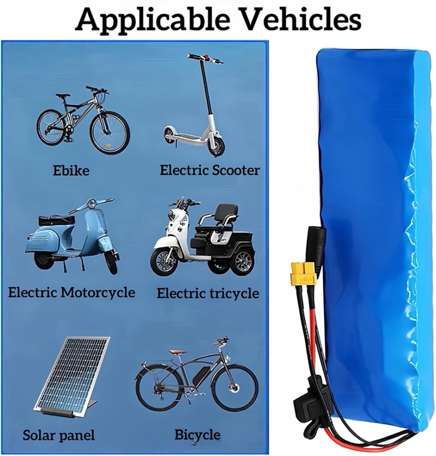 Batteria Per Bici Elettrica Pedelec Da 36 V 20 Ah, Batteria BMS Integrata, Pacco Batteria Per Bici Elettrica, Batteria Agli Ioni Di Litio Ricaricabile Con Caricabatteria 36V 20Ah,T