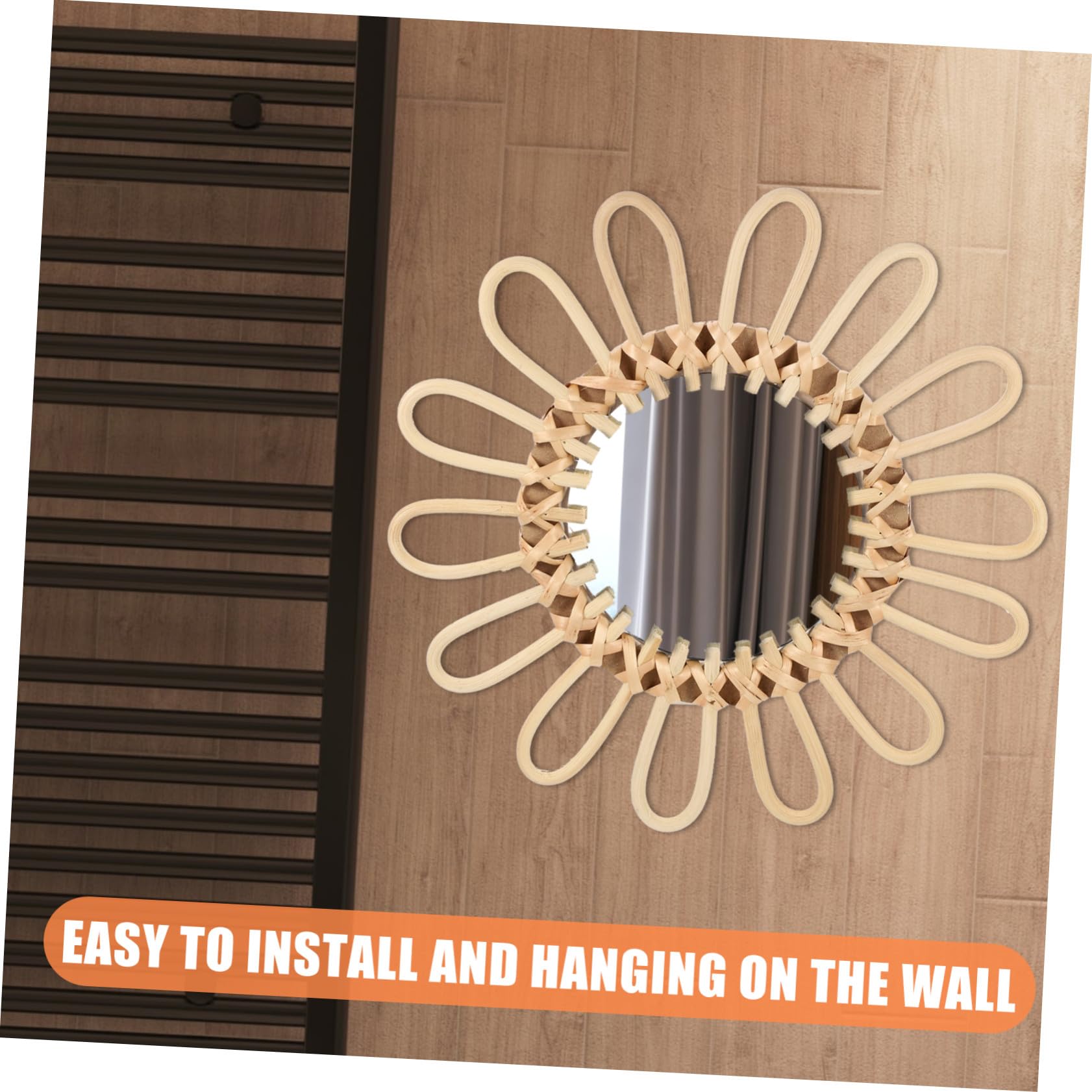 LIFKOME Specchio da Parete Decorativo Intrecciato Stile Nordico