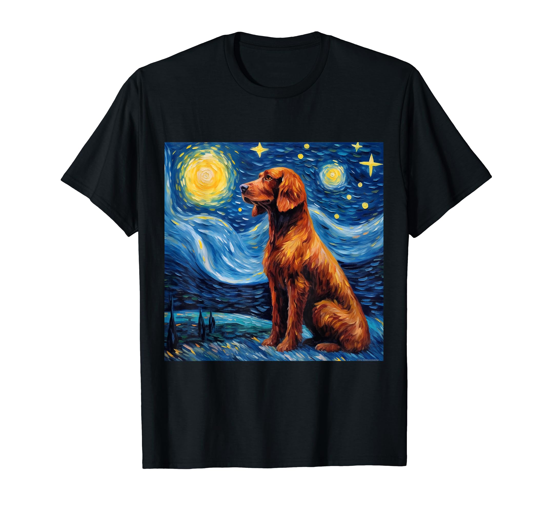 Irish Red Setter Starry Night - Irish Red SetterT-Shirt