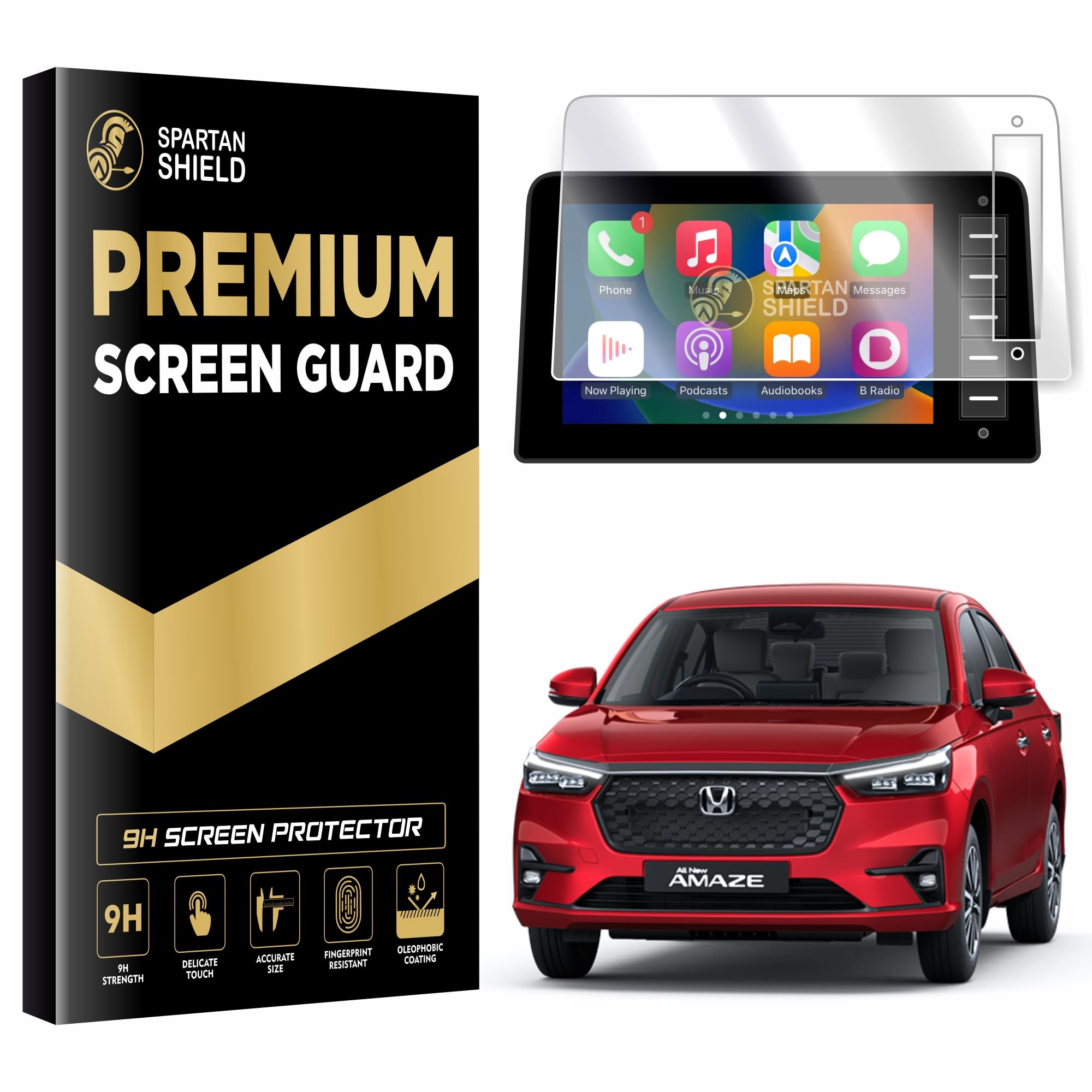 TouchScreen Guard For HONDA AMAZE 2024 || V, VX & ZX Models || 8 INCH Infotainment System Accessory | New Car Audio Display Touch Screen Protector [Not Tempered Glass]