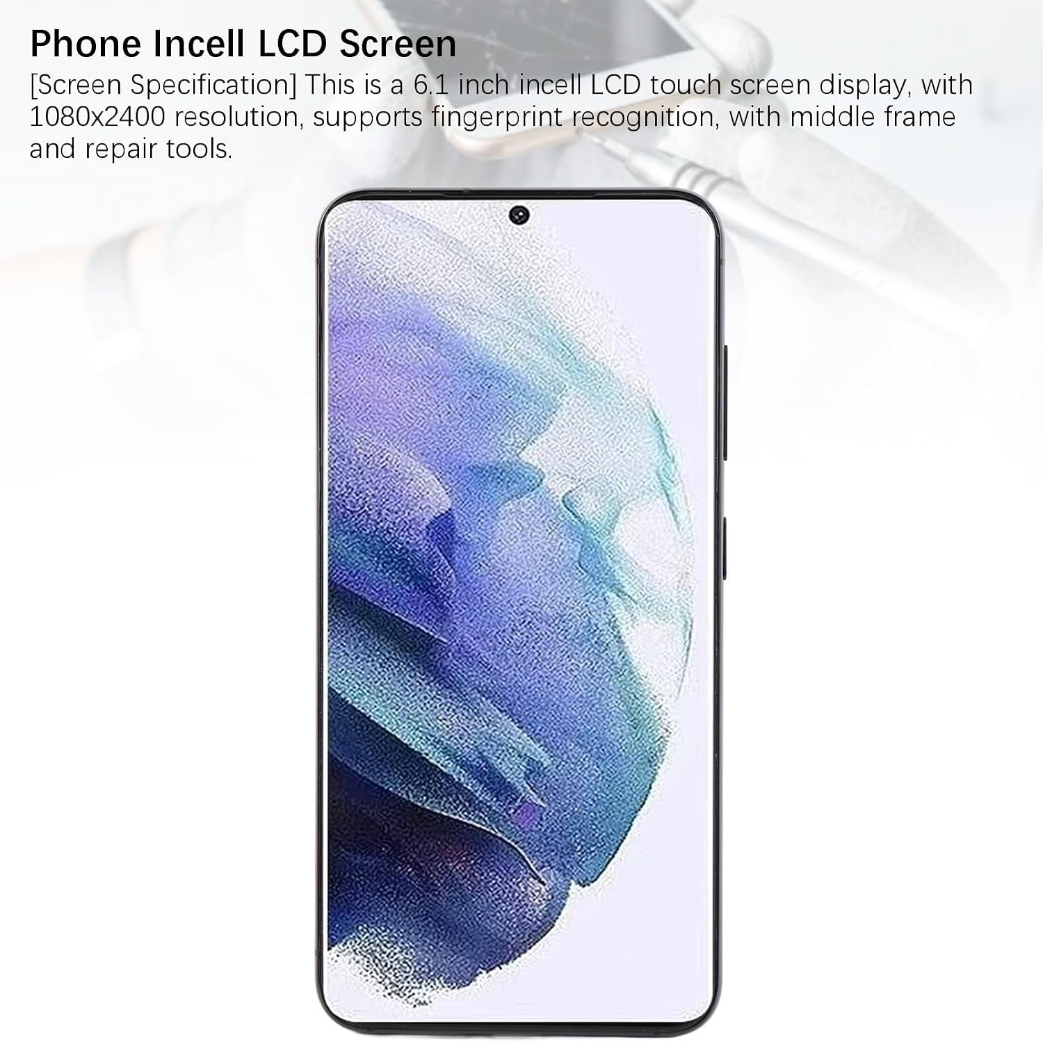 Touch Screen Replacement for S23 US Version, 6.1 Inch 1080x2400 Resolution Incell LCD Digitizer Screen Touch Assembly Replacement, Screen Replacement Kit with Frame