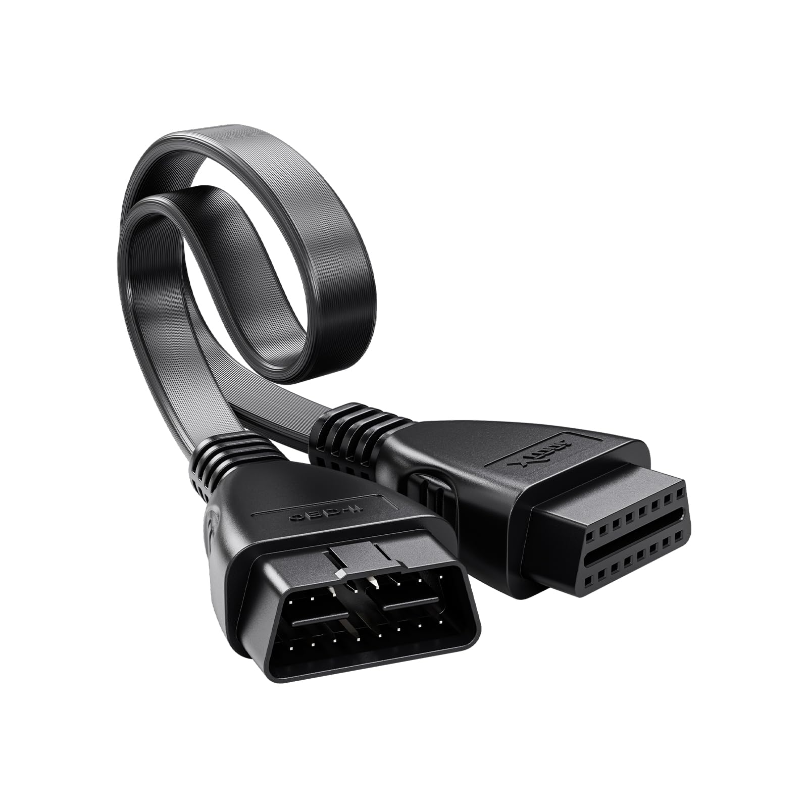 XTOOL 1.6ft OBD2 Extension Cable, 16 Pin Male to Female Cable for Low Vehicles with Low-Mounted Dashboards, Universal Extension Cord for IP500 IP616 IP819 IP900 IP919 PRO IP919 MAX