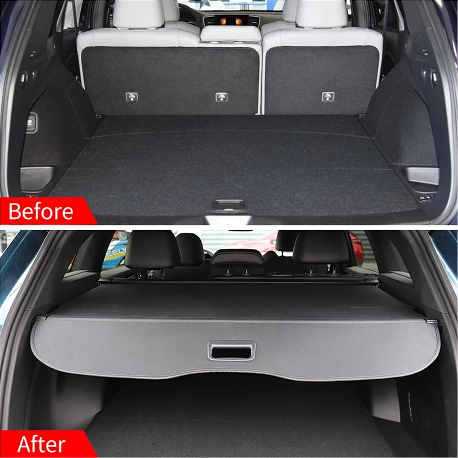for Honda Passport 2019 2020 2021 2022 2023 Retractable Trunk Cargo Cover Parcel Rack Shield Privacy Auto Accessories(Leather)