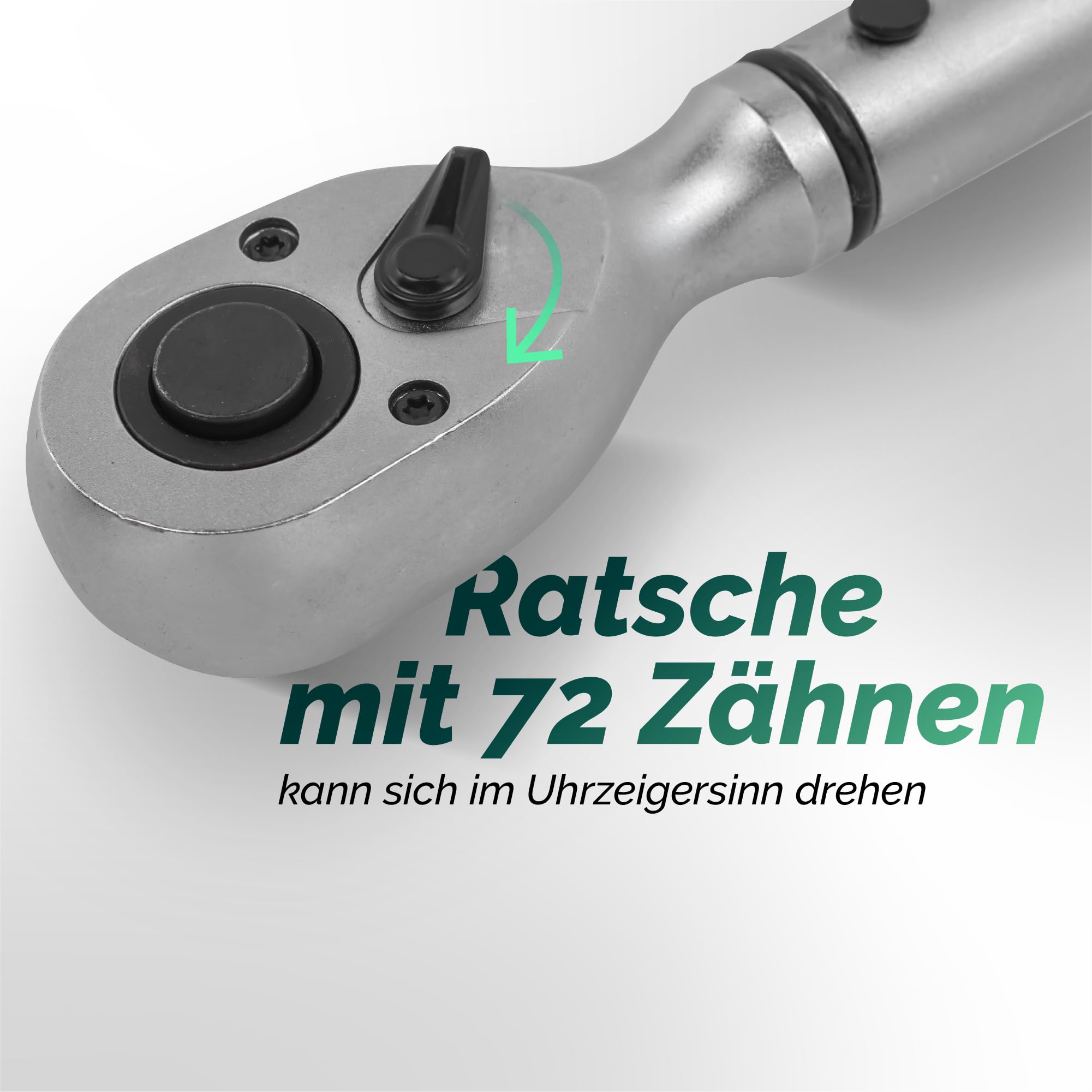ROCKFORCE Premium - Llave dinamométrica (1/2'', 40-220 Nm, tipo clic, en maletín de plástico resistente), Llave Ajustable