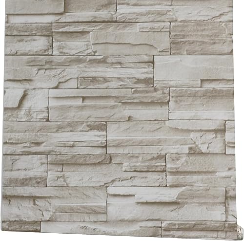 ConCus-T Papel tapiz de ladrillos de piedra de contacto papel tapiz de ladrillo de piedra sintética 1772 x 1378 pulgadas autoadhesivo impermeable