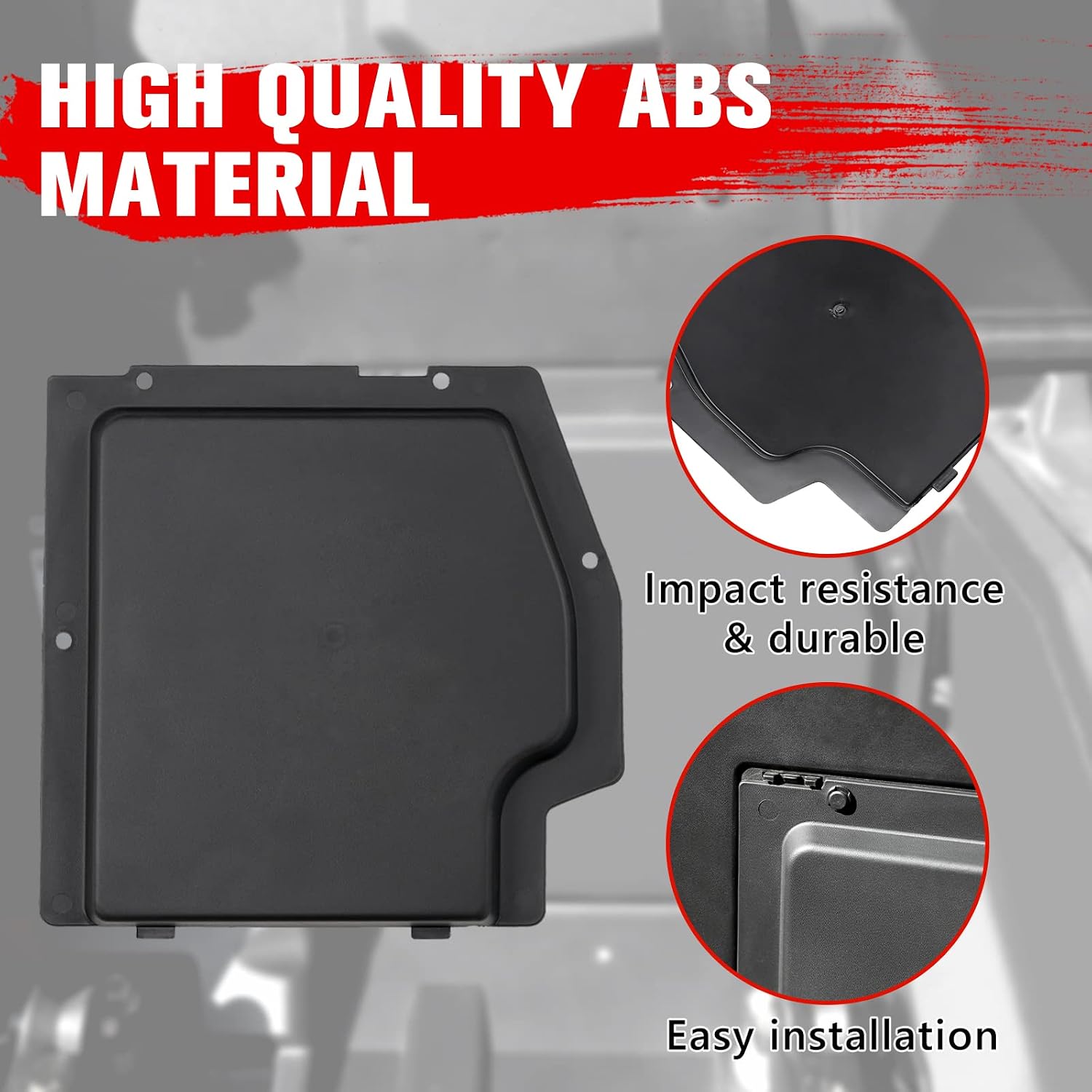 A & UTV PRO Battery Cover Plate Kit for Can Am Maverick X3 MAX 2017-2024 2025 All Models Accessories, Black, 1PCS